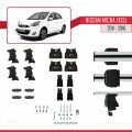Nissan Micra 4 (K14) 2011-2016 Arası ile Uyumlu ACE-4 Ara Atkı Tavan Barı Gri 2 Adet